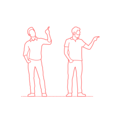 Humans Poses Pointing Men Standing Sticker Svg Vector, Free Vectors File